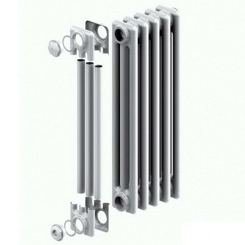 Zehnder Charleston 3057/20 секций  №1270 3/4 TechnoLine боковое подключение прозрачный лак