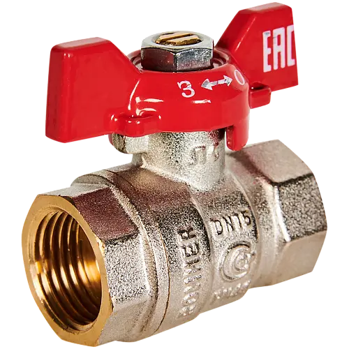 ROMMER Кран шаровой, ВР/ВР, ручка бабочка 1/2"