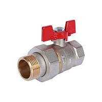 ROMMER Краны шаровые с "американкой" ВР/НР, ручка бабочка