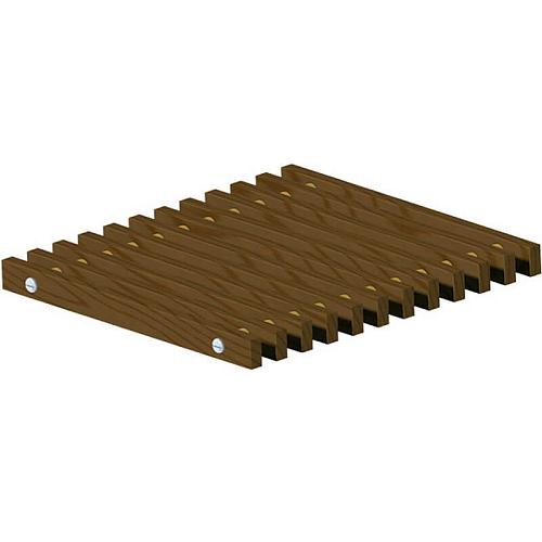 Решетка рулонная деревянная TechnoWarm PPД 350-2600 темное дерево (орех)