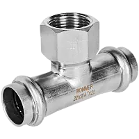 ROMMER Тройник-переходник ВПр-ВР 22х3/4, из нержавеющей стали, прессовой, арт. RSS-0015-002234
