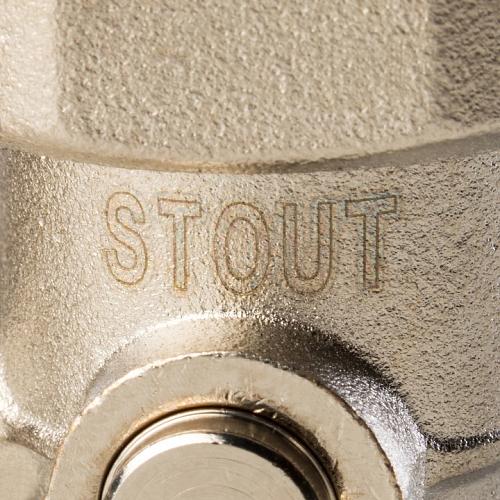 STOUT Узел нижнего подключения радиатора для двухтрубной системы, угловой
