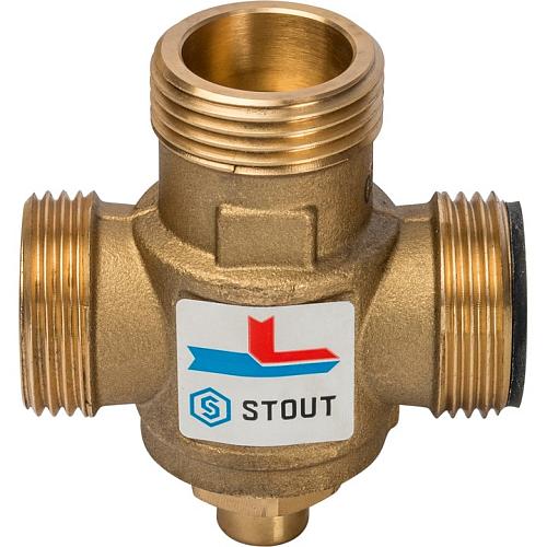STOUT Термостатический смесительный клапан G 1”M-G 1”1/2 F-G 1”M 70°С