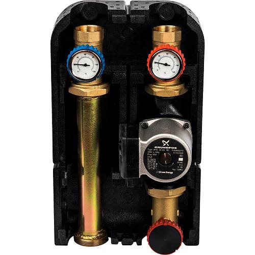 Stout Насосная группа с прямым контуром 1 1/4" с насосом Grundfos UPSO 25-65 в теплоизоляции DN 32