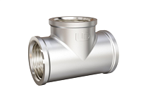 Тройники внутренняя резьба равнопроходные никелированная латунь Тройники внутренняя резьба равнопроходные никелированная латунь