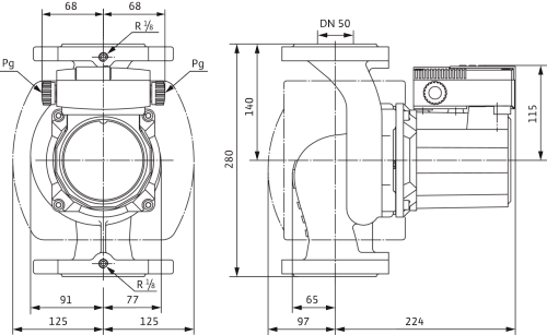 Wilo TOP-S 50/7 EM PN6/10 Циркуляционный насос фланцевый