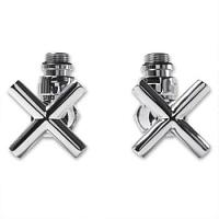 Комплект вентилей запорный угловой 1/2" нар.р. - 3/4" н/г 