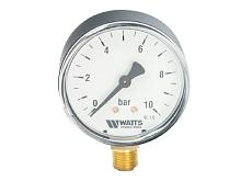 Watts Манометр радиальный нр 1/4"х 10 бар (63мм) F+R200(MDR)