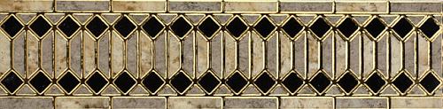 Infinity Ceramic Tiles Rimini Listello Gris 15x60 декоративный элемент