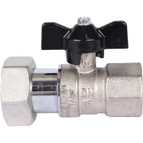SVB-0009-002025 STOUT ВР 3/4x1 Кран шаровой с накидной гайкой ручка бабочка 