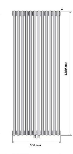 Purmo Delta Laserline MR 3180/12 секций центральное нижние подключение