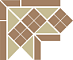 Top Cer Octagon Corner Lisbon-1 with 1 strip (Tr.03, Dots 04, Strips 04 21.5x21.5x15  угол