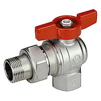 Giacomini 1/2" ВР/НР Кран шаровой угловой с американкой (ручка-бабочка)