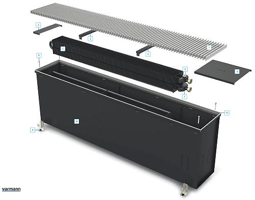 Varmann Ntherm Maxi 230.300.1000 Внутрипольный конвектор с естественной конвекцией