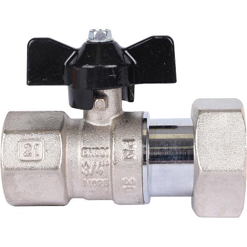 SVB-0009-002025 STOUT ВР 3/4x1 Кран шаровой с накидной гайкой ручка бабочка 
