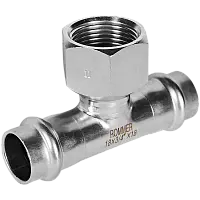 ROMMER Тройник-переходник ВПр-ВР 18х3/4, из нержавеющей стали, прессовой, арт. RSS-0015-001834