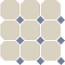 Top Cer Octagon 4416 OCT11-1Ch White OCTAGON 16/Blue Cobait Dots 11 30x30 см Напольная плитка